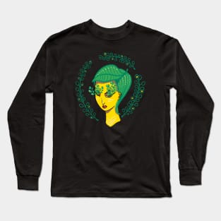 Hello Spring Green Witch Mother Nature Long Sleeve T-Shirt